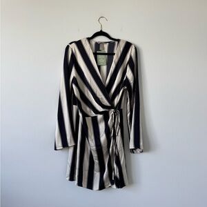 Striped Wrap Dress